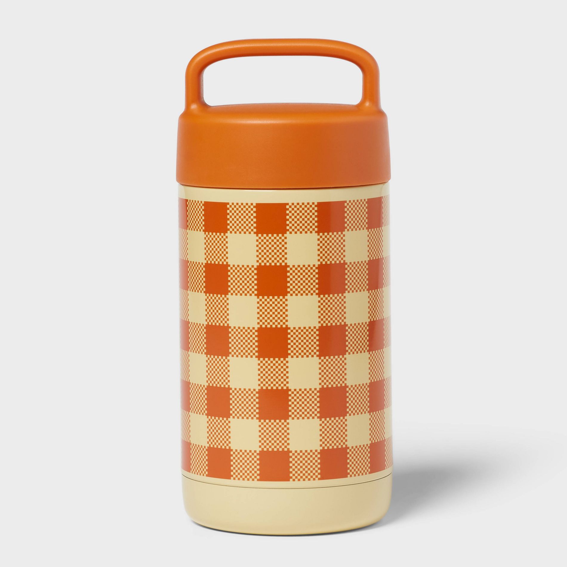 17oz Stainless Steel Vacuum Food Jar Red/Cream Plaid - Room Essentials™