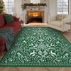 Traditional Christmas Decor Washable Area Rug Home Holiday Decor Non Slip Mat - 4 of 4