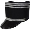 Dress Up America Black Marching Band Hat for Adults - Drum Major Hat with Silver Trim - 2 of 2