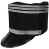 Dress Up America Black Marching Band Hat for Adults - Drum Major Hat with Silver Trim - image 2 of 2