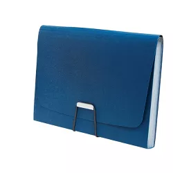 Staples Plastic 7 Pocket Reinforced Expanding Folder Letter Size Blue TR52020/52020
