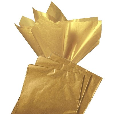 Juvale 60 Pack Gold Tissue Paper Bulk for Christmas Gift Bags, Holidays, Birthdays (19.7 x 26 in)