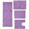 Modesto Bath Rug Bathroom Rugs Set, Washable Rug, Extra Soft and Absorbent bath Rug, Bath Mat Set, Non-Slip, 4 Pcs Set with Runner, Purple - 2 of 4