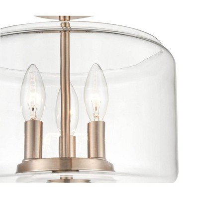 11" Chrome Glass Globe LED Semi-Flush Mount Light