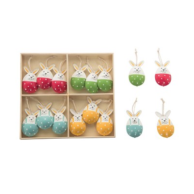 C&F Home Metal Bunny Ornaments Set of 16