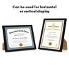 Americanflat 8.5x11 Thin Border Diploma Frame - Shatter-Resistant Glass Front Cover - 4 of 4