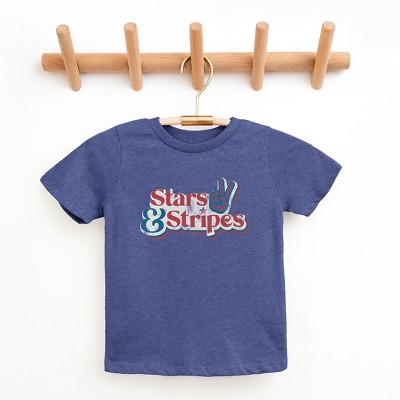 The Juniper Shop Stars And Stripes Distressed Toddler Short Sleeve Tee