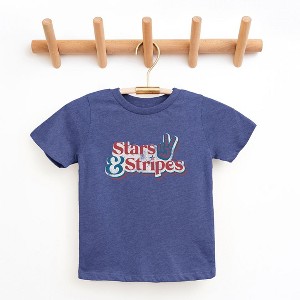The Juniper Shop Stars And Stripes Distressed Toddler Short Sleeve Tee - 1 of 2