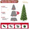NAYSAYE Christmas Tree Stand 4FT Slim Tree with Realistic Branches for Small Space Holiday Decorations, Green, 29"*48"*6.82" - 3 of 4