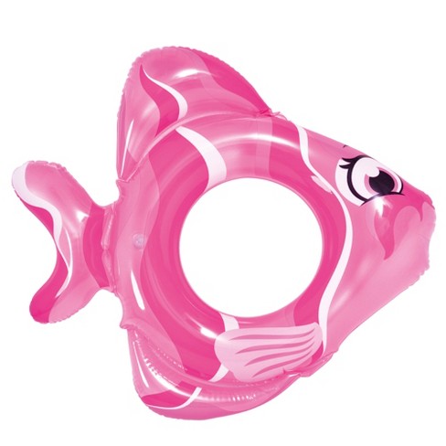 Pool Central 31 Pink Inflatable Fish Children's Swim Ring Tube
