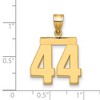 Black Bow Jewelry 14k Yellow Gold, Athletic Collection Medium Polished Number 44 Pendant - 2 of 3