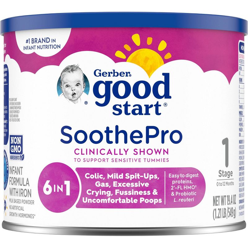 Gerber Good Start SoothePro Non-GMO Powder Infant Formula - 19.4oz, 1 of 12