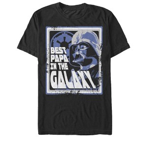 Men's Star Wars Darth Vader Best Papa in the Galaxy Window T-Shirt - 1 of 4