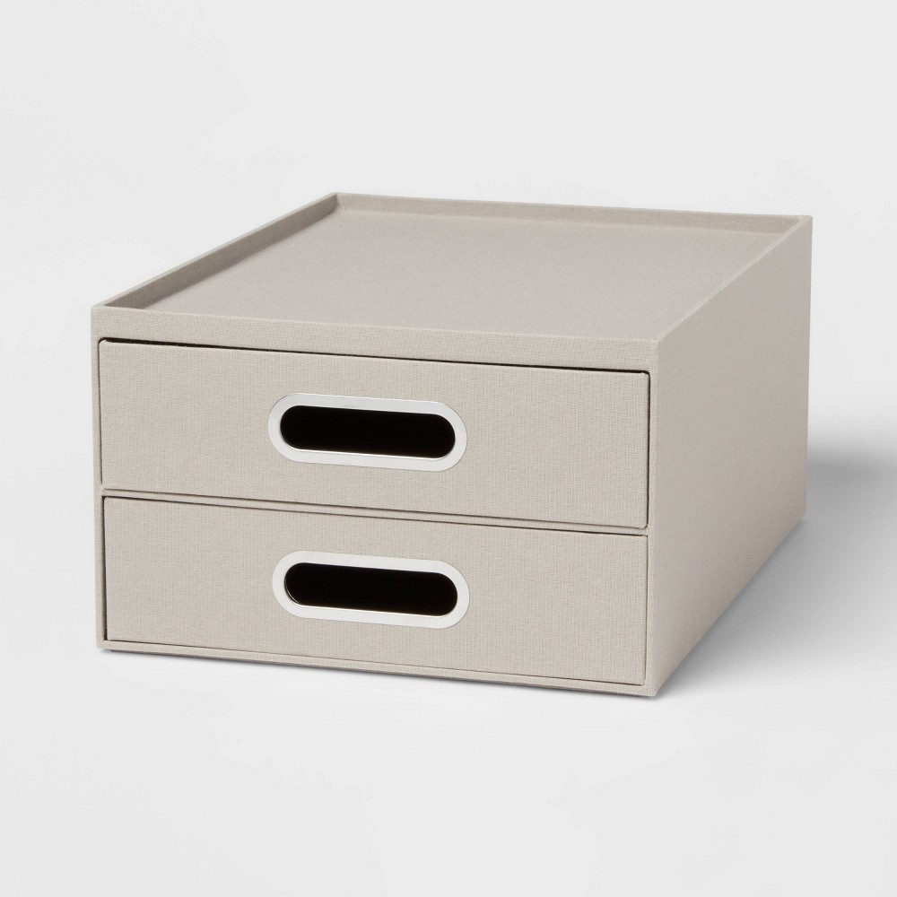 Canvas Desk Drawer Organizer Gray - Brightroom™