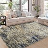 2'x6' Washable Soft Runner Rug, Abstract Design for Bedroom, Living Room, Kitchen, Non-Slip, Stain-Resistant, Low Pile, Blue Grey - 3 of 4