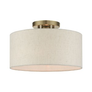Livex Lighting Blossom 1 - Light Semi-Flush Mount in  Antique Brass - 1 of 1