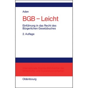 BGB - Leicht - 2nd Edition by  Menno Aden (Hardcover) - 1 of 1