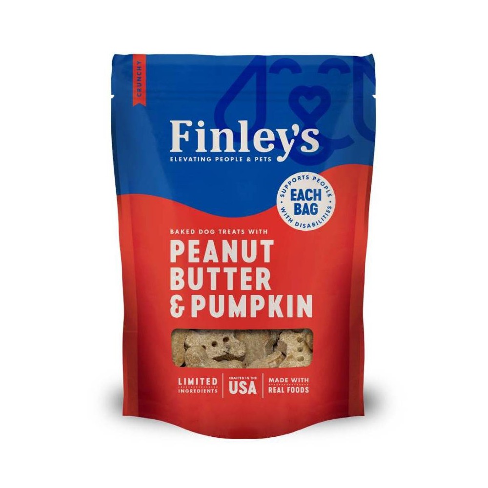 Photos - Dog Food Finley's All Natural Peanut Butter and Pumpkin Biscuit Dog Treats - 12oz