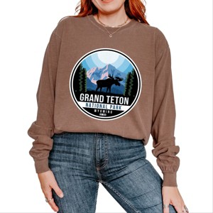 Simply Sage Market Grand Teton National Park Badge Garment Dyed Long Sleeve - 1 of 4