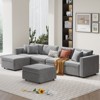 Buenhomino Sectional Sofa with Storage Seat Velvet U Shaped Couch with Reversible Chaise Convertible Sectional Couches for Living Room - 2 of 4