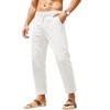 COOFANDY Men's Cotton Linen Pants Elastic Waist Lightweight Casual Pants Relaxed Fit Yoga Beach Pants with Pockets - 4 of 4