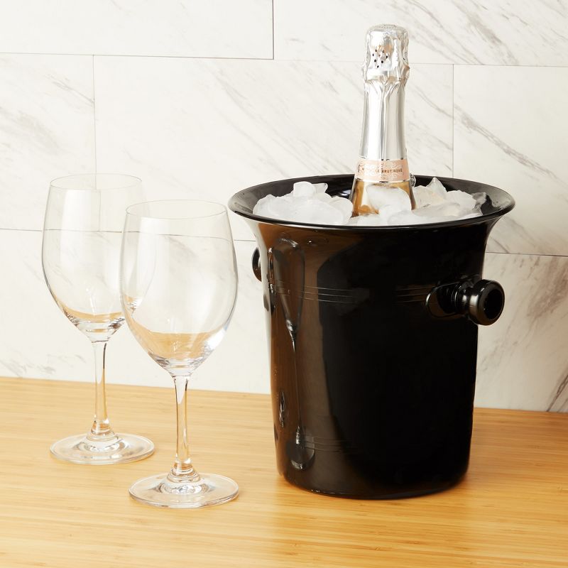 True Black Ice Bucket with Handles, Beverage Tub for Parties, Wine and Champagne Drink Bucket for Outdoor and Indoors Entertaining, 3 Liter, Black, 2 of 6
