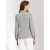 Allegra K Women's Work Peter Pan Collar Long Bishop Sleeve Button Down Shirt - 4 of 4
