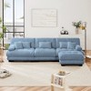 DOMETOUR Luxury Modular Sectional Sofa Couch,Oversized L Shaped Cloud Couch,Deep Seat Sofa Couch with Convertible Ottoman,Chenille - 2 of 4