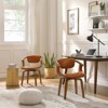 HOMLUX Open Backrest Accent Chair Mid-century-style Office Chair with 360° Swivel Base Ergonomic Desk Chair For Living Room or Bedroom - 2 of 4