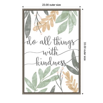Sage Sayings IV Distressed Greywash Canvas Wall Art with Floater Frame