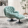 NicBex Velvet Swivel Accent Chair,Upholstered Swivel Living Room Chairs with Curved Backrest and Ottoman,Accent Chairs for Living Room - 2 of 4