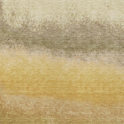 Gold And Wheat Ombre Washable Indoor Outdoor Area Rug