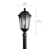 Courtyard 23.75" 1 Light Exterior Post Light with Clear Seeded Glass in Textured Black - 2 of 3
