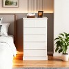 KTMBDW 6 Drawer Dresser for Bedrom,Tall White Chest of Drawers for Bedroom, Hallway, Modern 40.3" H X 25.9" W X16.5 D - 2 of 4