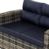 WestinTrends 4-Piece PE Rattan Wicker Conversation Sofa Set with Cushions - 3 of 4