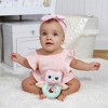 Bearington Baby Lil' Hoots Plush Stuffed Animal Pink Owl Soft Ring Rattle 5.5" - 2 of 4