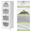 WhizMax Bathroom Floor Cabinet Freestanding Organizer and Storage Cabinet with 4 Drawers, White - 2 of 4