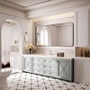 Rectangular Framed Tempered Glass Wall-Mounted Bathroom Vanity Mirror - 2 of 4