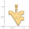 Black Bow Jewelry 10k Yellow Gold West Virginia Mountaineers NCAA Large Pendant - 2 of 3