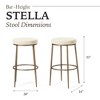 Maven Lane Stella Backless Fabric Bar Height Bar Stool - 4 of 4