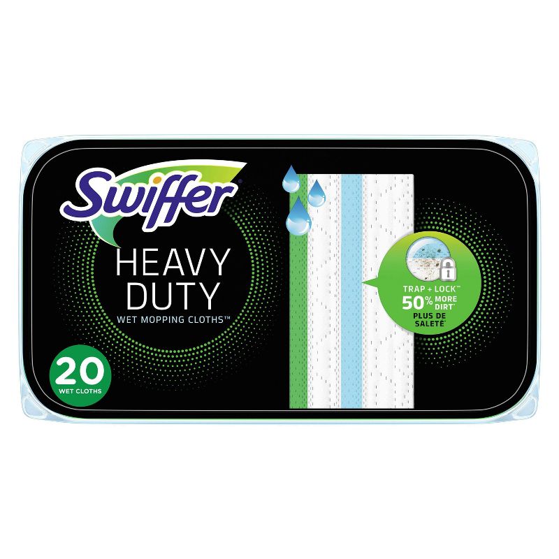 Swiffer Sweeper Heavy Duty Multi-Surface Wet Cloth Refills for Floor Mopping and Cleaning - Fresh scent - 20ct, 1 of 16