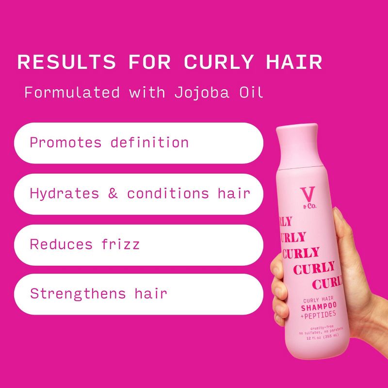 V&#38;Co. Beauty Curly Hair + Peptide Shampoo - 12oz, 6 of 15