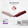 PURPLE LEAF Patio Umbrella White Cantilever Offset Umbrella Square Outdoor Umbrella with 360-degree Rotation for Garden Deck Pool - 4 of 4