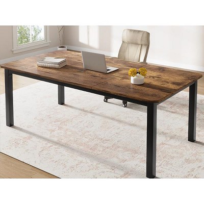 78 Inch Home Office Desk, Industrial Computer Desk, Laptop Desk Study Work Writing Table