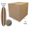 UOFFICE Heavy Duty Corrugated Boxes 12" x 12" x 12" 15 Count 275lb. Double Wall Boxes - 3 of 4