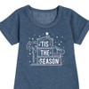 - Barbie - Holidays & Christmas Graphic Short Sleeve Fleece Dress - 2 of 4