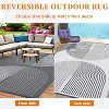 Waterproof Outdoor Rug for Patio, Reversible Plastic Straw Mat Portable Outside Floor Carpet, for RV, Balcony, Porch, Easy to Clean - 3 of 4