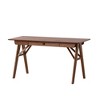 JUJABU Walnut 57'' Wood Desk with Drawers, Small Computer/Gaming/Study Desk for Small Spaces - 2 of 4