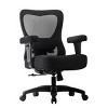 Office Chair with Mesh High Back Adjustable Armrests Lumbar Support and Thick Cushion for Heavy Duty Seating -3irtyhousy - 3 of 4