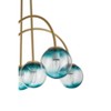 Rennnsan Briluxe 39" W 10 -Light Gradient Blue Glass Dimmable Contemporary Sputnik Chandelier in Brass - 2 of 3